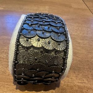 Silver Textured Bracelet